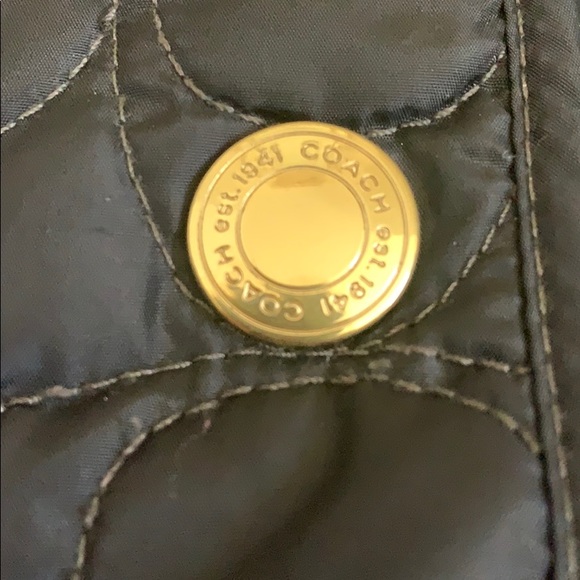 Coach. Black Outside Pink Inside Quilted Jacket - Picture 2 of 6